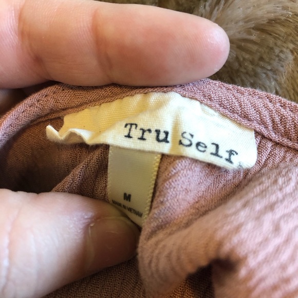 Tru Self Mauve Lace Tunic Tank Top M - Picture 6 of 6